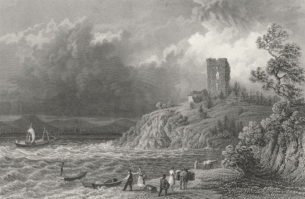 GERMANY. Ruins, Sponeck. Tombleson, Donkeys 1830 old antique print picture